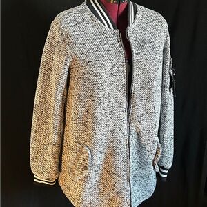 Madden Black and White Zip-Up Jacket